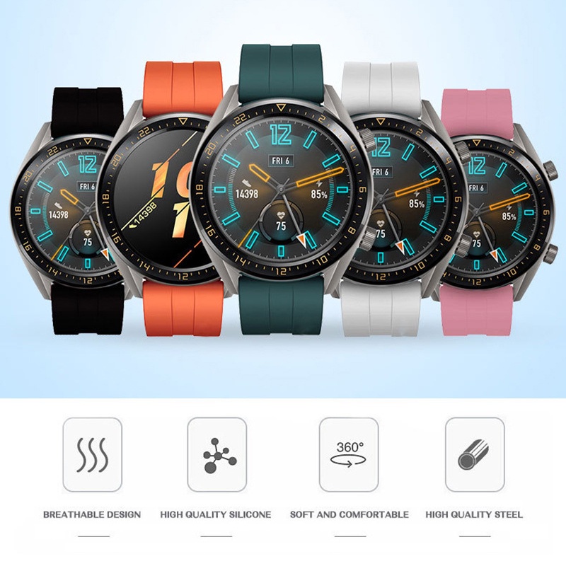 Tali✅STRAP SMARTWATCH ukuran 22mm UNIVERSAL STRAP JAM TANGAN SILICONE For Samsung HUAWEI Amazfit Xiaomi Smartwatch