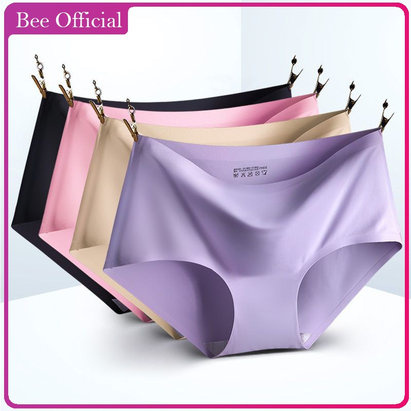 Foto BEE - Celana Dalam Seamless Tanpa Jahitan Anti Nyeplak Fashion Es Sutra CD Wanita TM 810