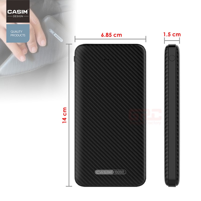 CASIM Powerbank 10000mAh Ultra-Thin Polymer Power Bank