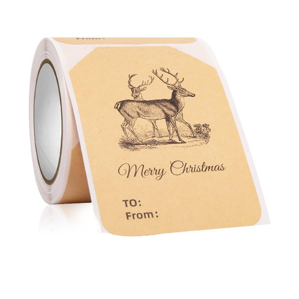 Solighter 100 Pcs Hadiah Dikemas Stiker DIY Perlengkapan Pesta Kotak Hadiah Festival Dekorasi Sealing Craft Seal Label