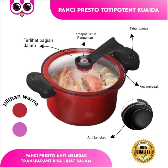 PREMIUM Anti Lengket Panci Presto 3,5 Liter Press Cooker Viral