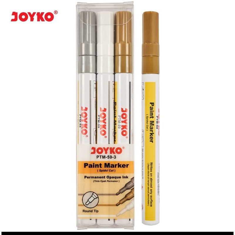 

paint marker joyko 1 set isi 3 warna