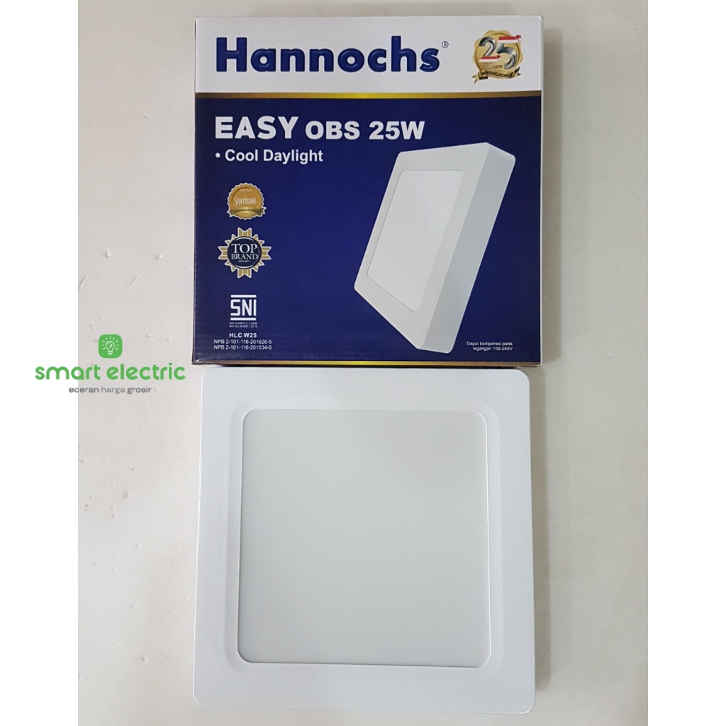 Hannochs Easy Outbow 25 Watt LED Downlight Kotak Timbul OBS Lampu Plafon