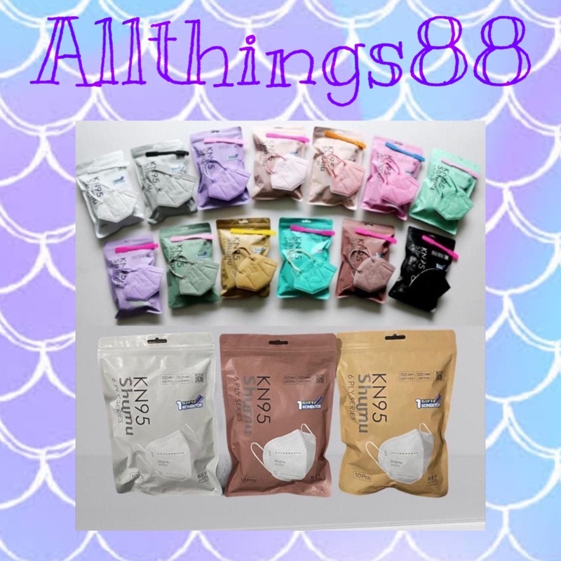 Masker SHUMU PREMIUM  KN95 Dewasa 6ply 10pcs Warna Netral ORIGINAL ijin KEMENKES AKD Hijab Mask