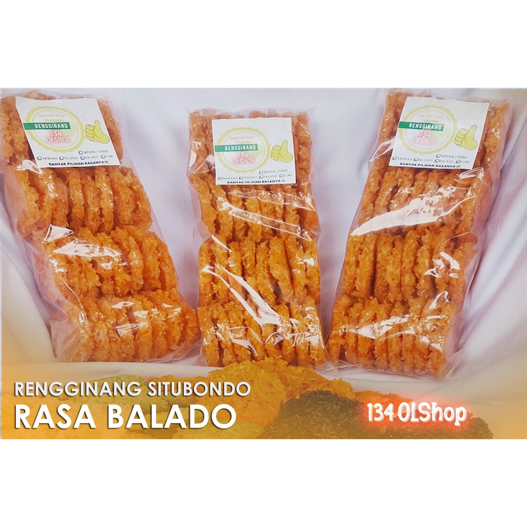 

Rengginang Mentah Rasa Balado 500 gram asli khas situbondo