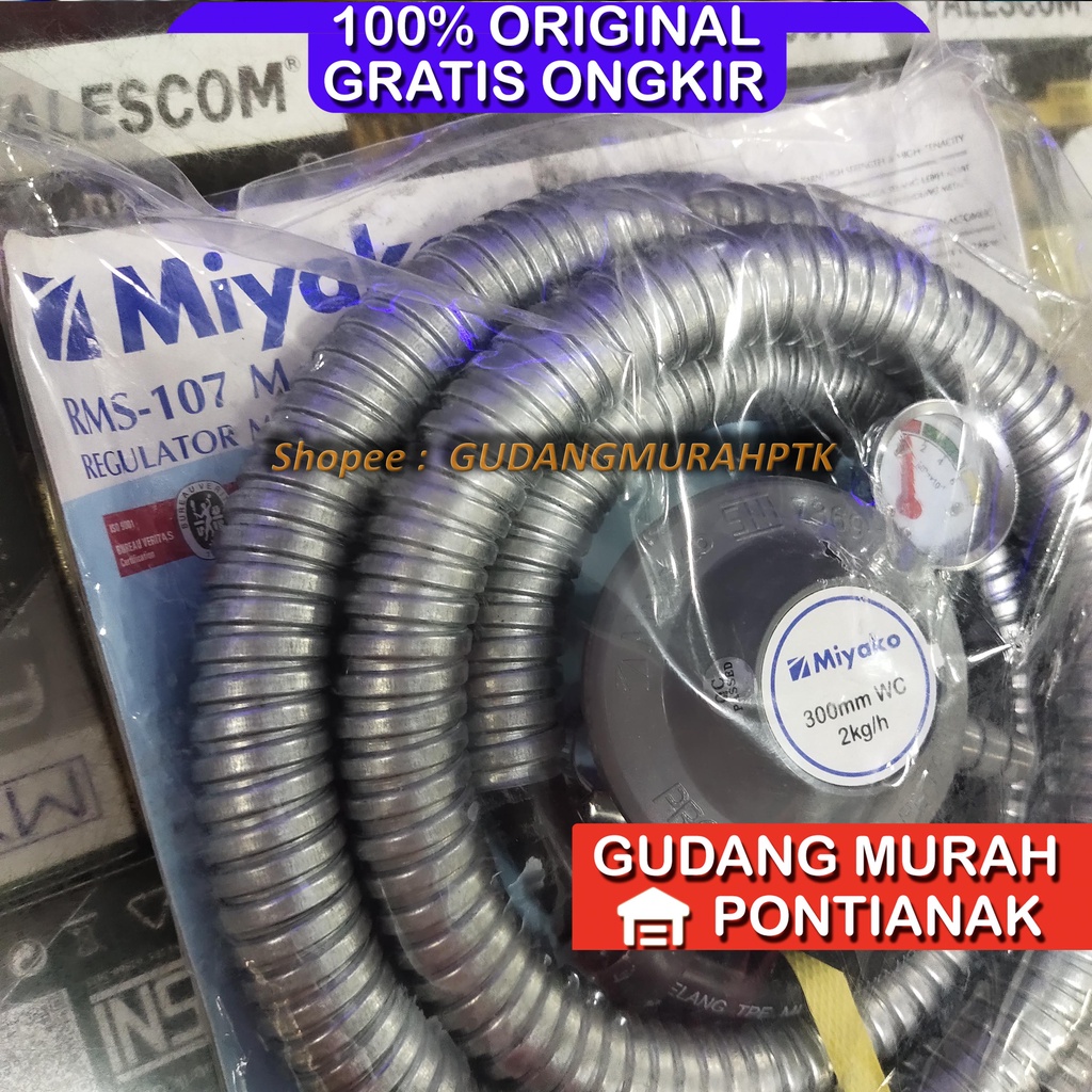 Selang Gas Miyako Regulator Besar Paket RMS 107 Aman dan Lengkap cincin gas