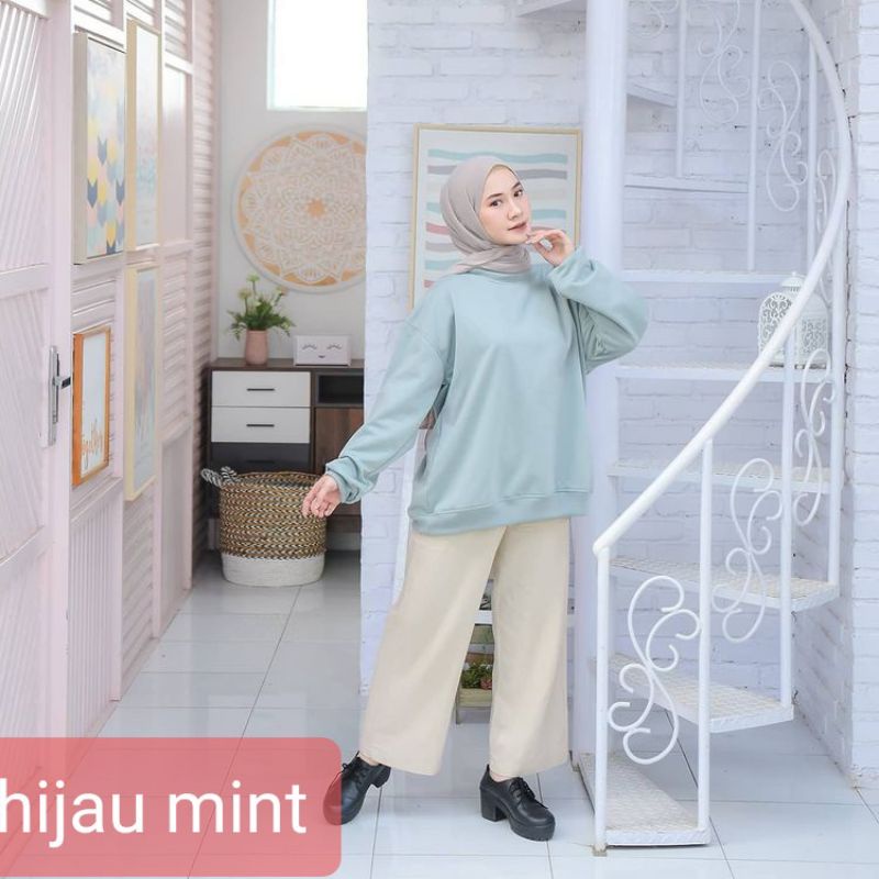 sweatshirt OVERSIZE TEBAL/FASHION WANITA KEKINIAN/TRENDY