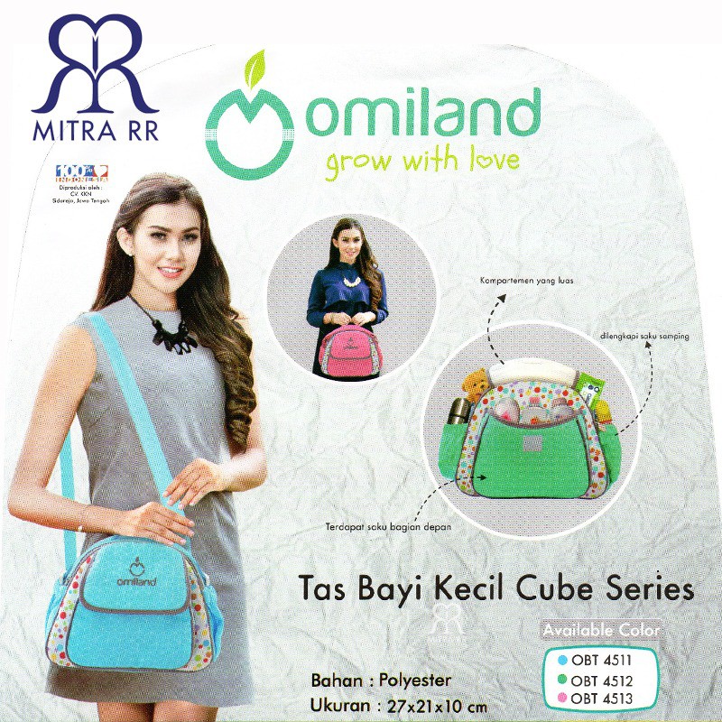 Omiland Tas Bayi Kecil Saku Kerut Samping Cube Series / Tas Bayi Kecil Omiland OBT 4511/4512/4513