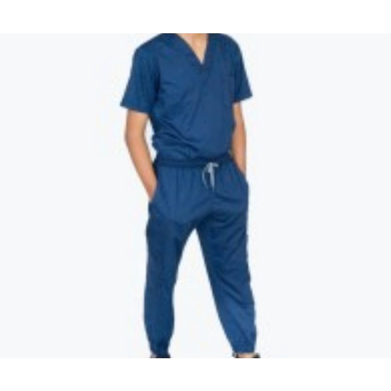 Setelan Baju Ok Jogger | Baju Jaga Dokter - Scrub Medis Lengan Pendek