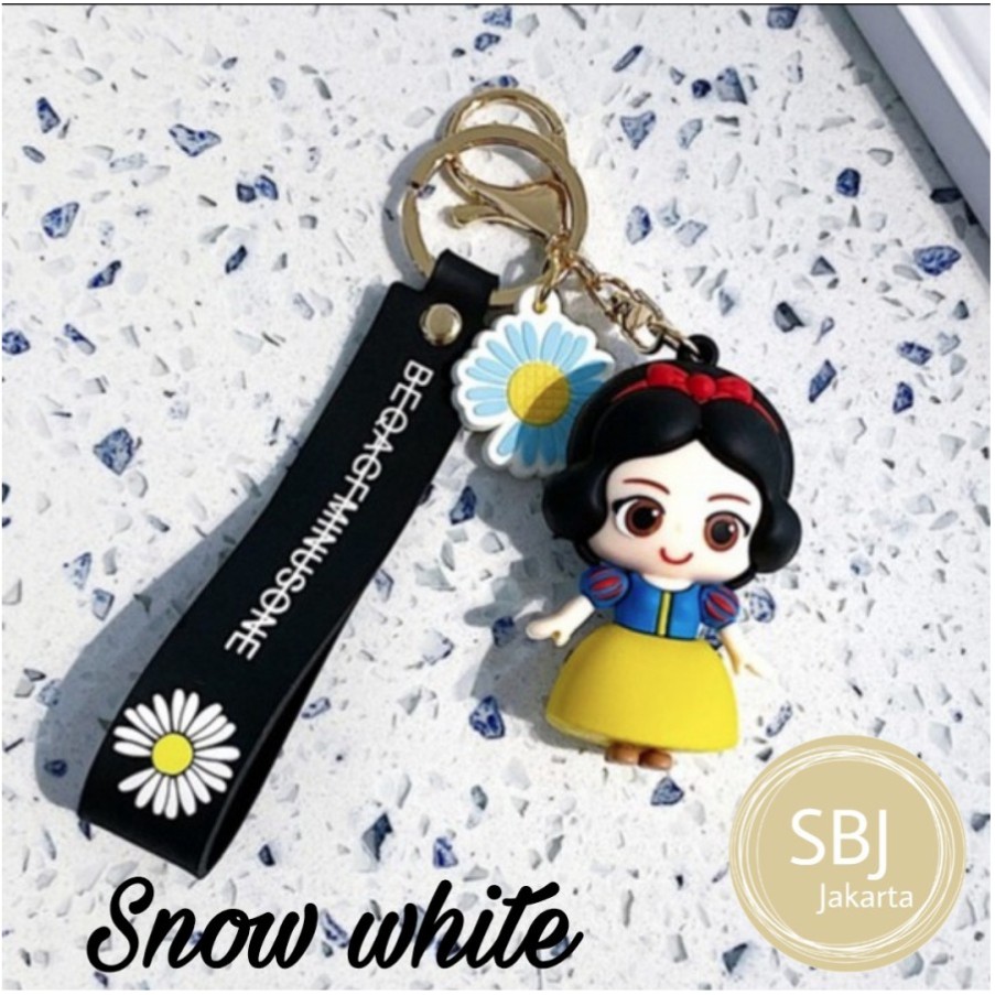 Gantungan kunci princess / keychain princess Cinderella Snow white Rapunzel Little mermaid Belle