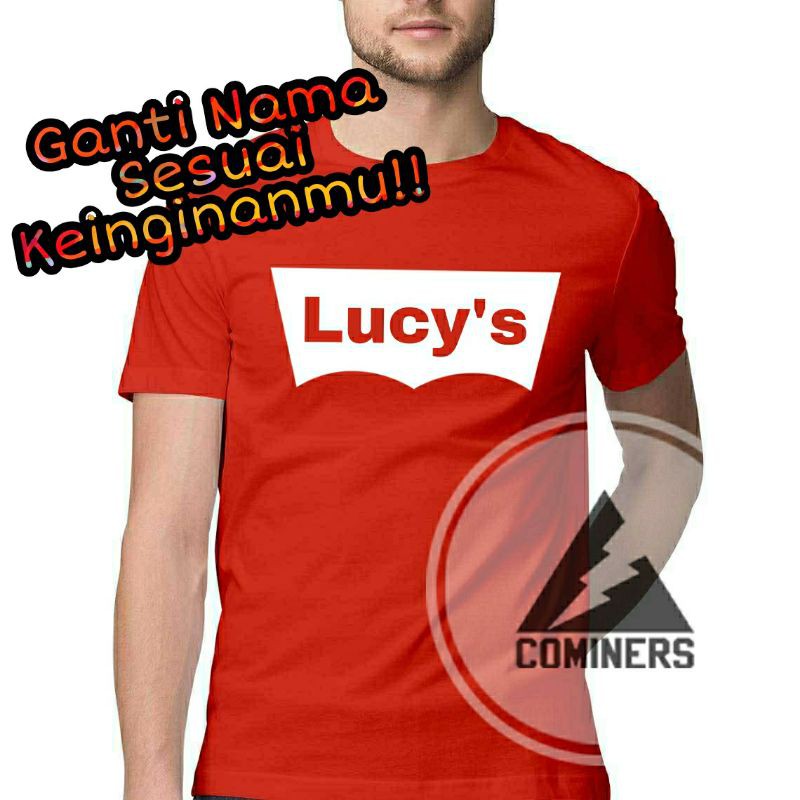 Kaos Levis / Kaos Couple / Kaos Cetak Nama Sendiri / Cetak Nama Pacar