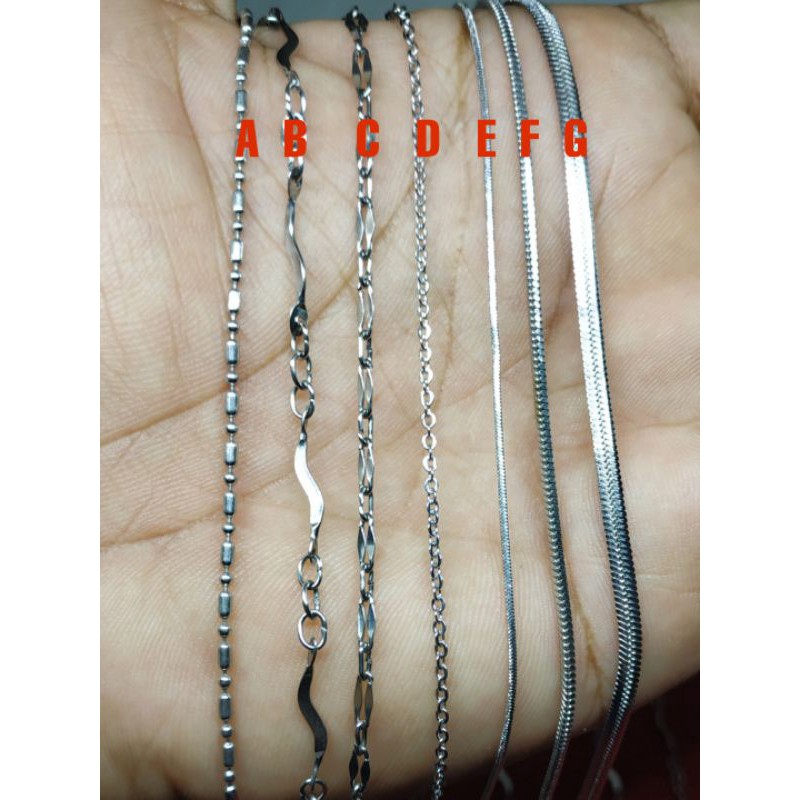 Kalung Pria wanita anti karat titanium monel