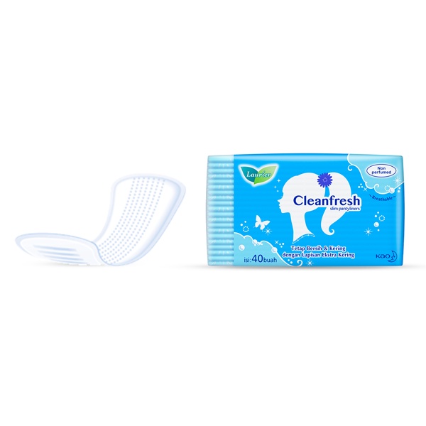 [40PCS] [NON PERFUMED] [PANTYLINER] Laurier Pantyliner Cleanfresh Non Perfume 40S | Pembalut Wanita_Cerianti