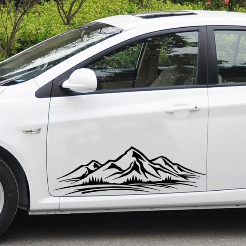 Cutting sticker pemandangan gunung Sticker cutting mobil keren sticker mobil costum sticker sticker 