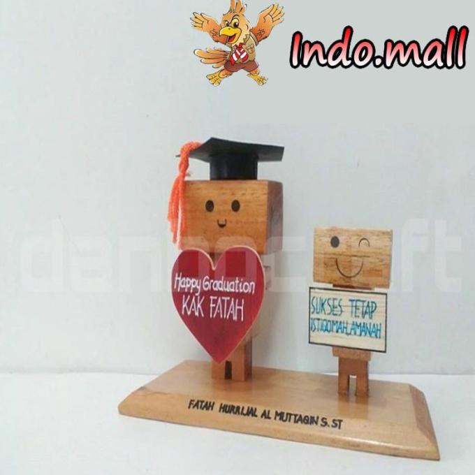 BONEKA KAYU DANBO KADO WISUDA COUPLE ROMANTIS VALENTINE UNIK LUCU DG654EAFVD