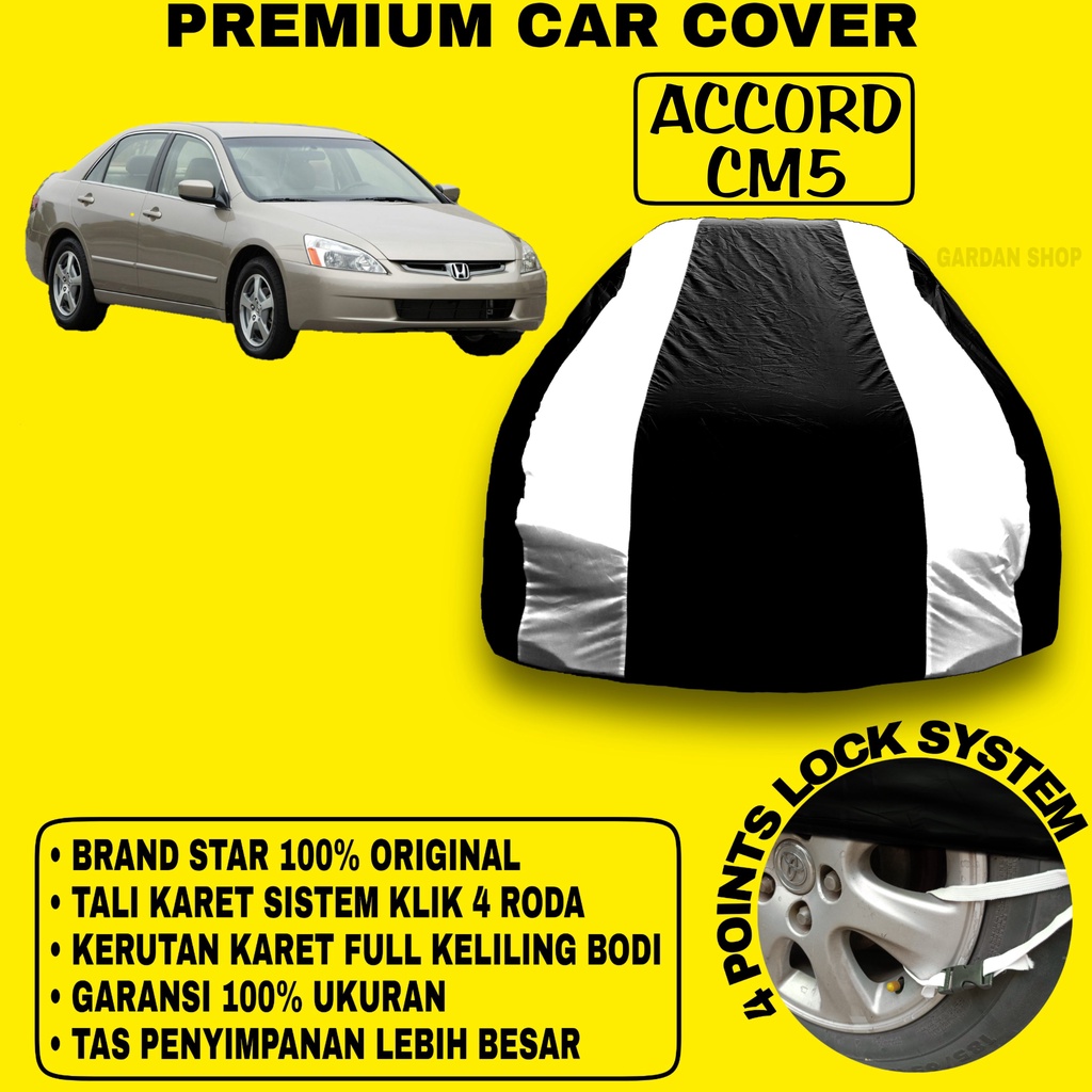 Body Cover ACCORD CM5 Sarung Strip SILVER Penutup Pelindung Bodi Mobil Accord Cm5 PREMIUM Cover