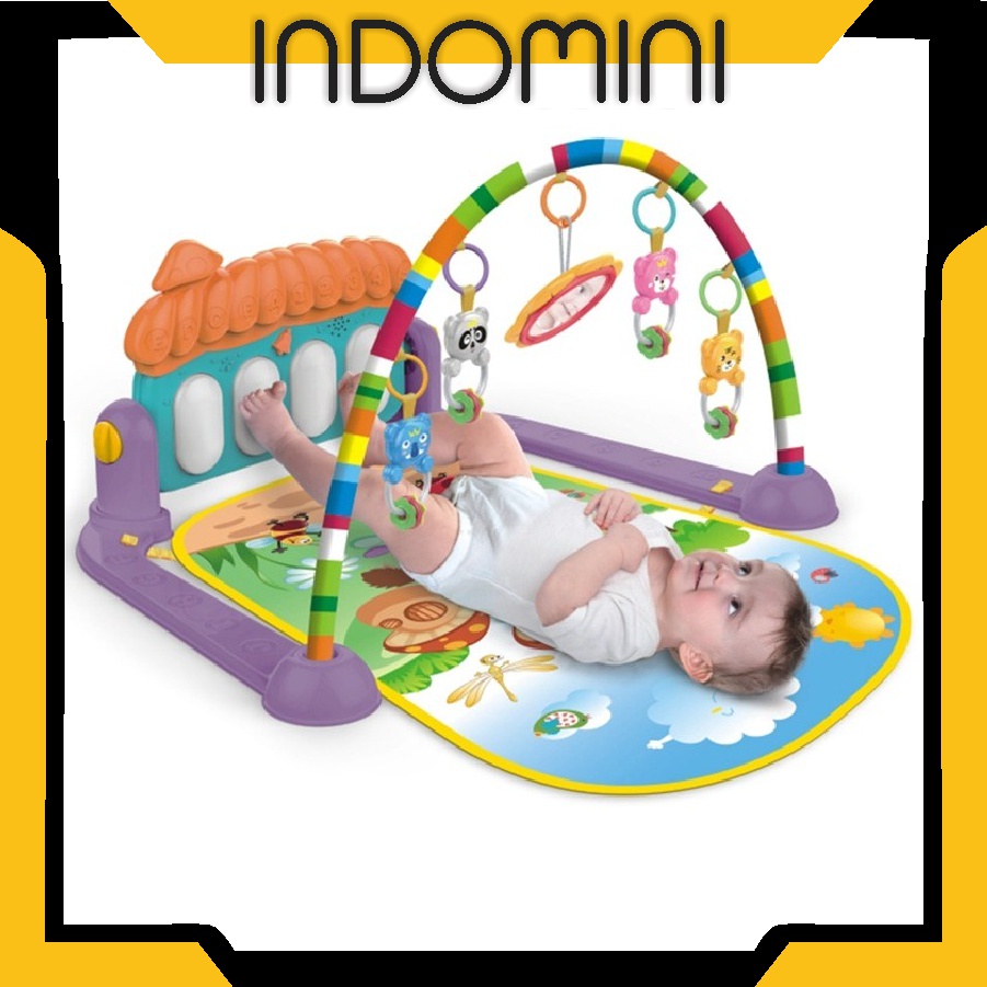 INDOMINI Playmate Piano bayi / Playgym Piano Musical / PlayGym / Play Gym baby / Kasur Bayi T005 - T012