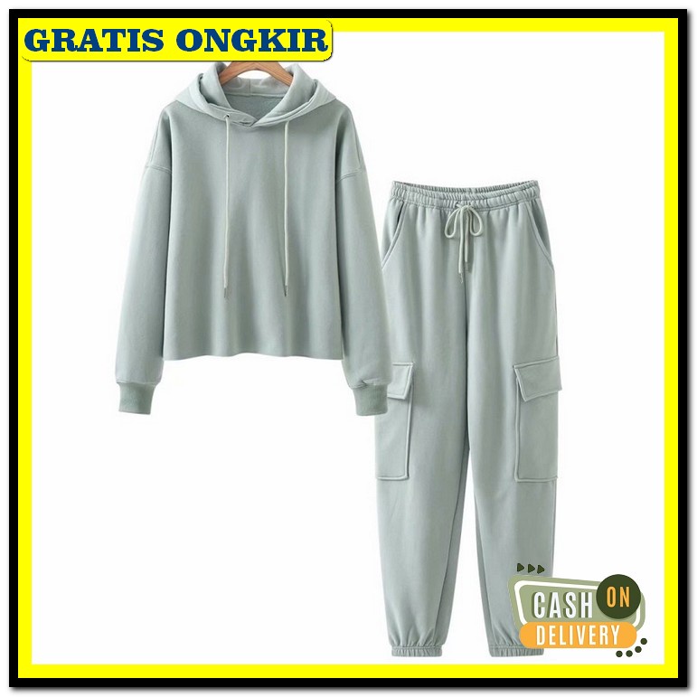 Set Sabrina Setcel Terbaru / One Set Tunik Premium / One Set Polos Kek Nala Set - Pakaian Wanita - S