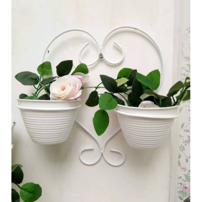 Standing pot tempel love untuk tanaman hias rak pot love besi