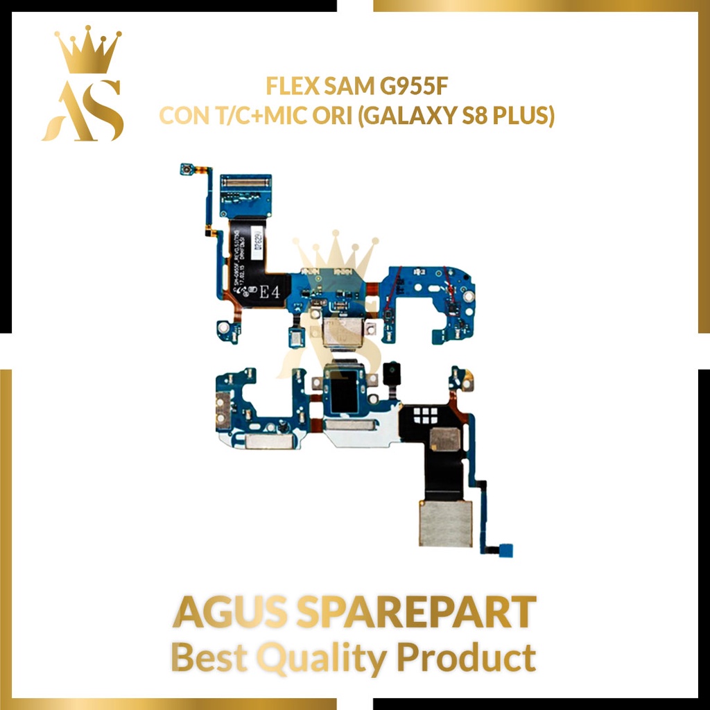 FLEXIBEL SAMSUNG G955F + CONNECTOR CHARGER + MIC ORI (GALAXY S8 PLUS)
