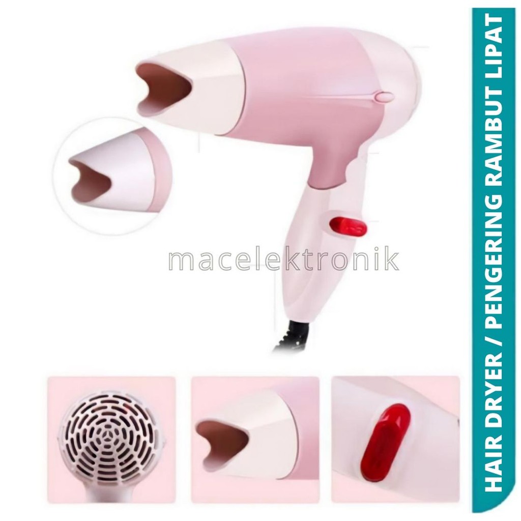 Hair Dryer Alat Pengering Rambut Lipat Mini 550 Watt