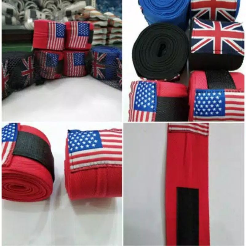 Hand Wrap Bendit Tinju Motif Free Jaring Warna Import