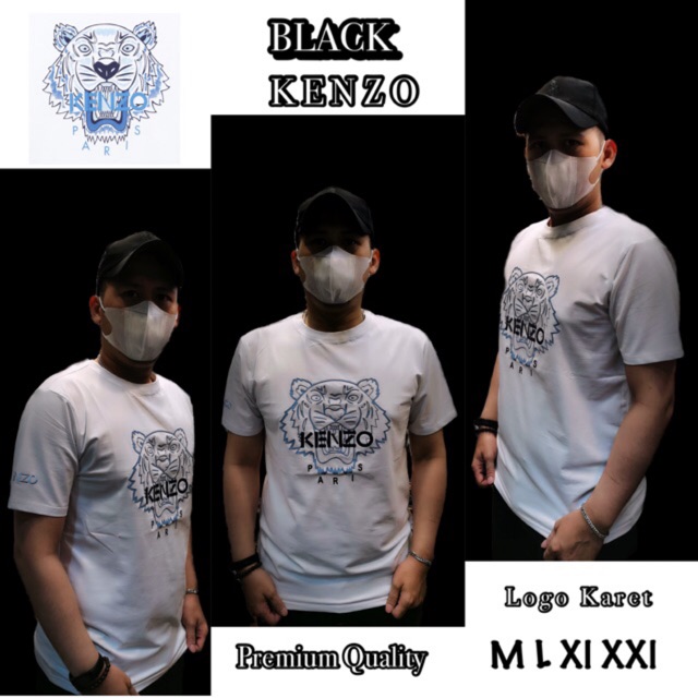 Kaos Kenzo Premium Logo Karet Lengan Pendek import Ada 2 warna Uk M L XL XXL
