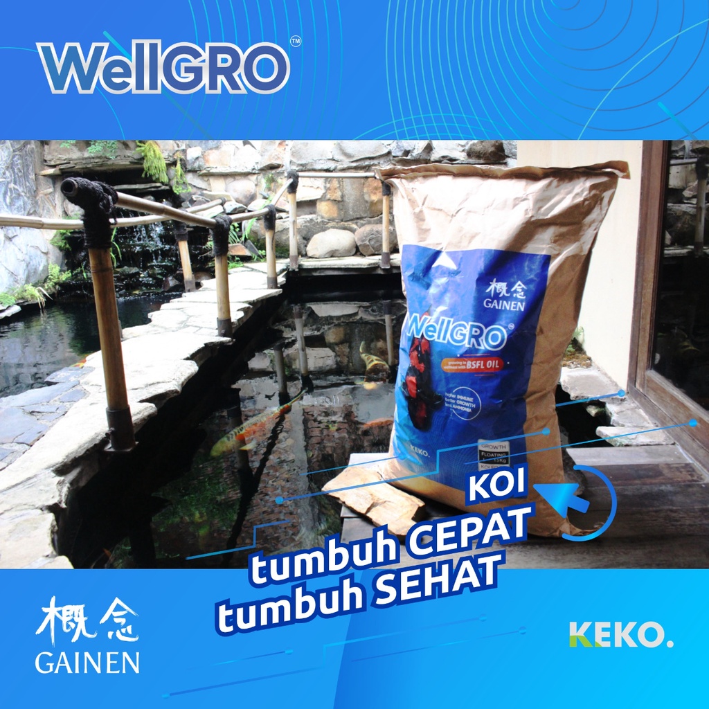 Pakan Koi - WellGRO Growth Floating 15 Kg