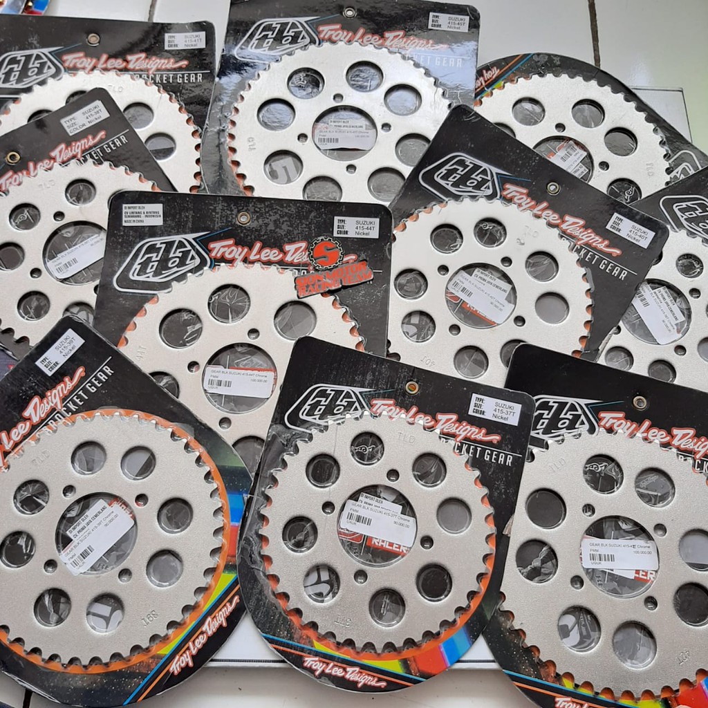 Gear Belakang Rear Sprocket Satria FU Old / Satria 2T / Smash / Shogun / Tornado 415/44T TLD Nickel-4