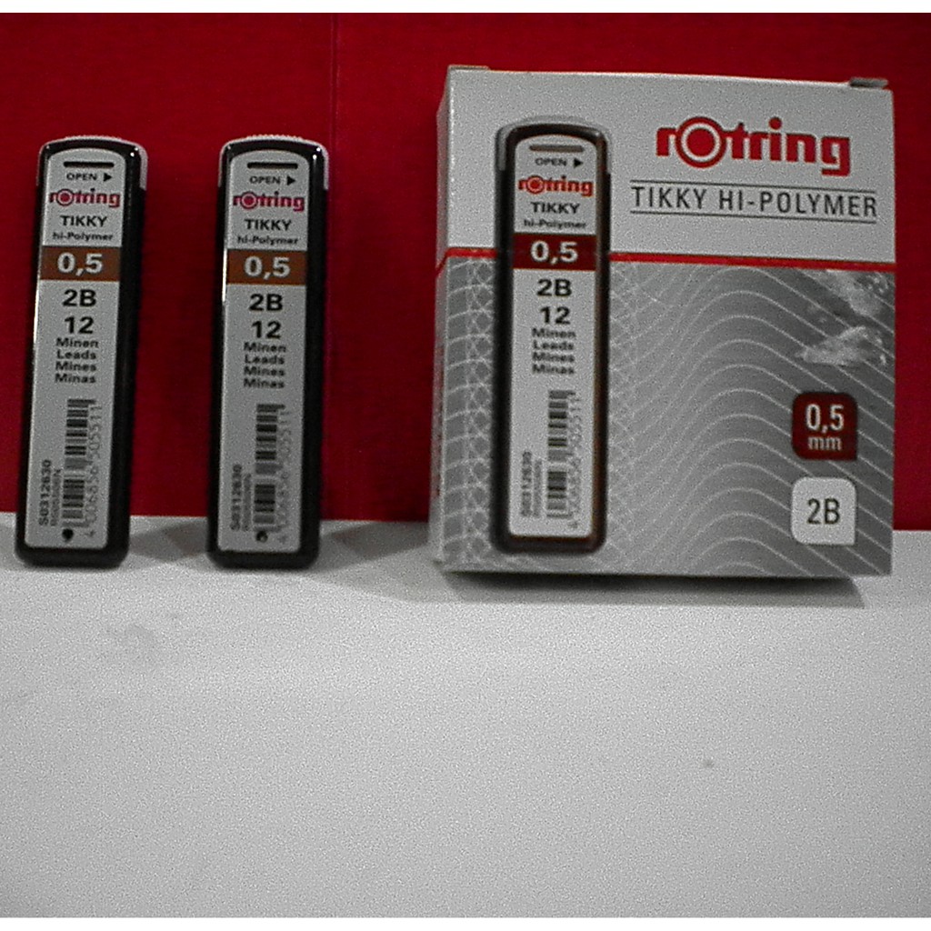 

Rotring Tikky Hi- Polymer Isi Pensil 0,5 2B isi pensil mekanik 0,3 HB