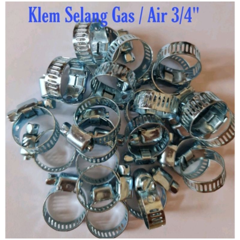 Stainless Klem Selang Kuping / Hose Clamp with Handle Ukuran 3/4&quot; Klem Selang elpigi Klep Selang FPR Harga per biji 1 pcs