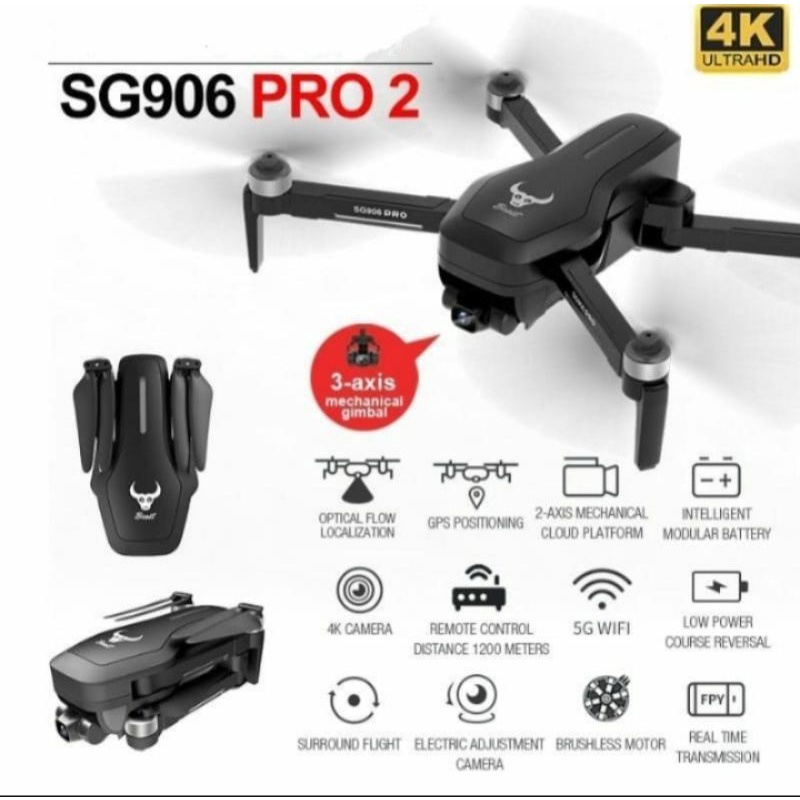 Drone GPS SG906 PRO 2 4K HD 3-AXIS GIMBAL BRUSHLES