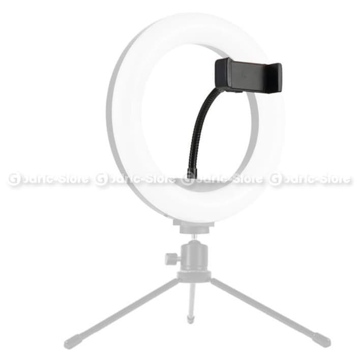 H-003 Holder U Smartphone Ringlight Ring light Tempat Hp Gooseneck 360