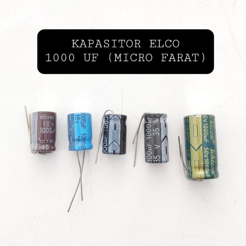 KAPASITOR ELCO 1000 UF 10V 16V 25V 35V 50V