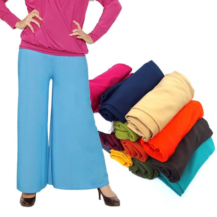 Celana kulot wanita - Bahan Halus - rayon spandex - Maroon