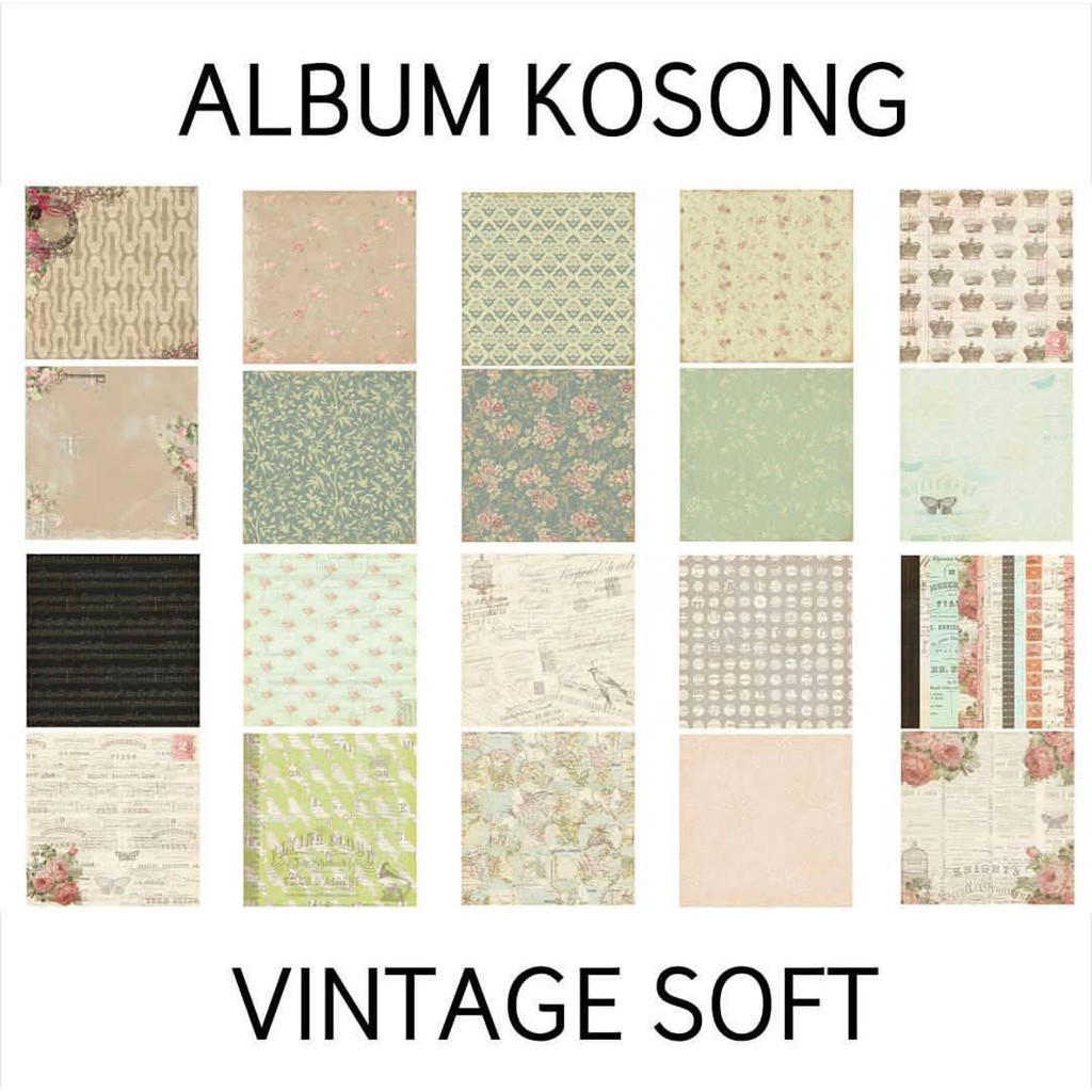 Jual DIY SCRAPBOOK BAHAN SCRAPBOOK ALBUM KOSONG VINTAGE SOFT