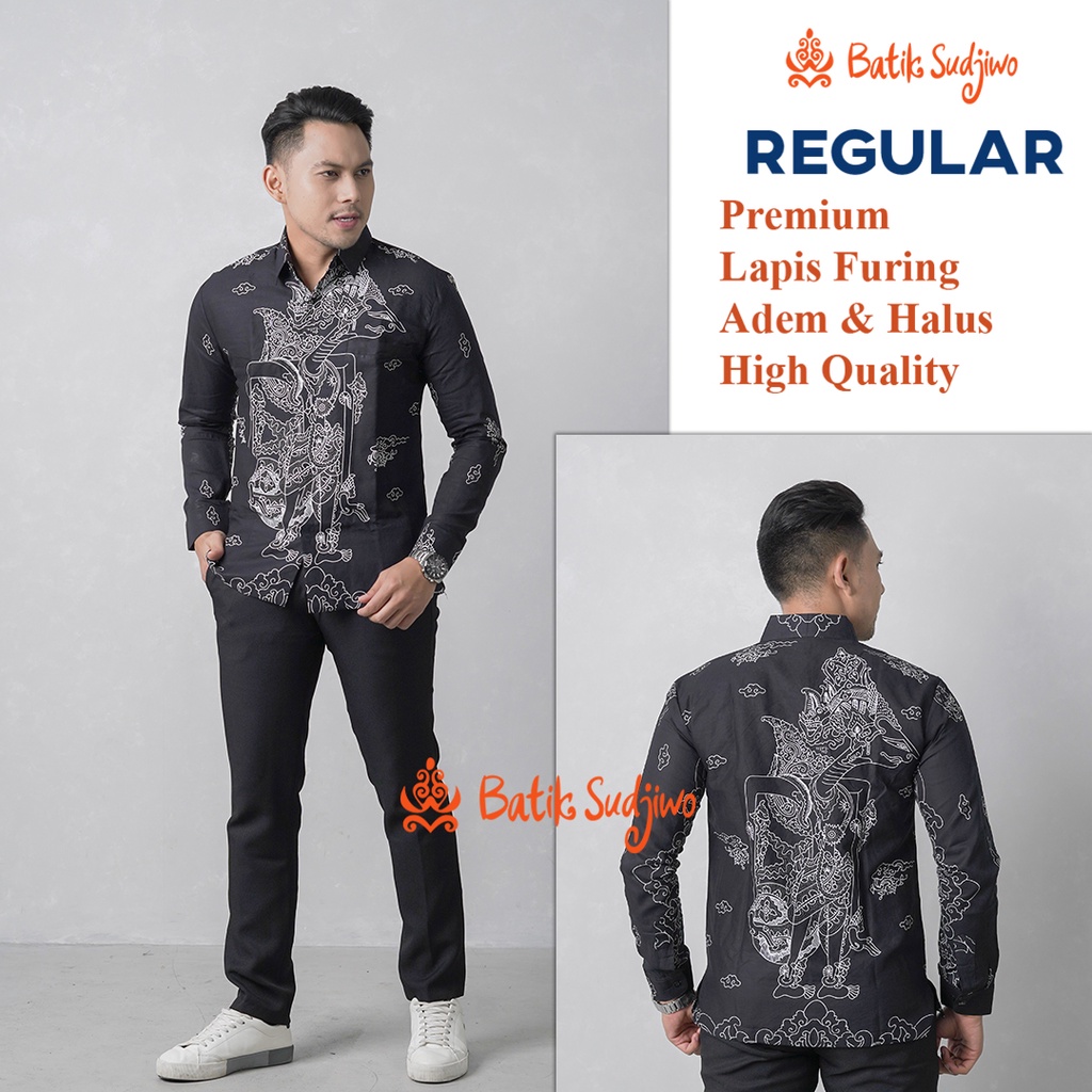 Kemeja Batik Pria Lengan Panjang  Lapis Furing Premium 1017