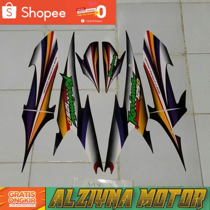 stiker Honda kharisma 125D hitam 2004