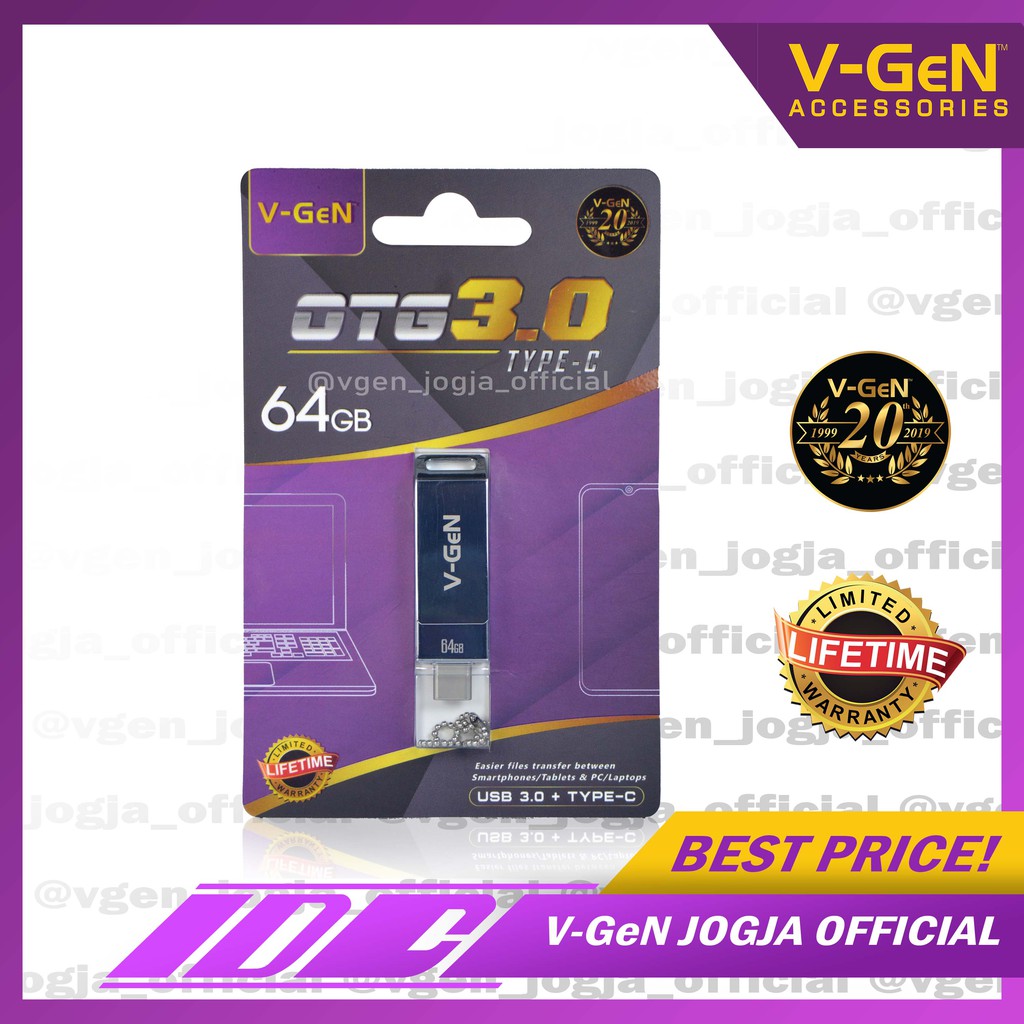 OTG FLASHDRIVE V-GEN 16GB - 256GB (USB OTG VGEN TYPE-C)