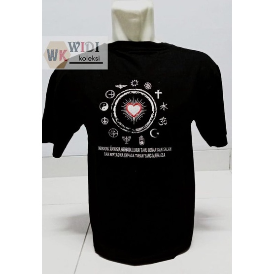 Kaos SH teratai bordir lengan pendek