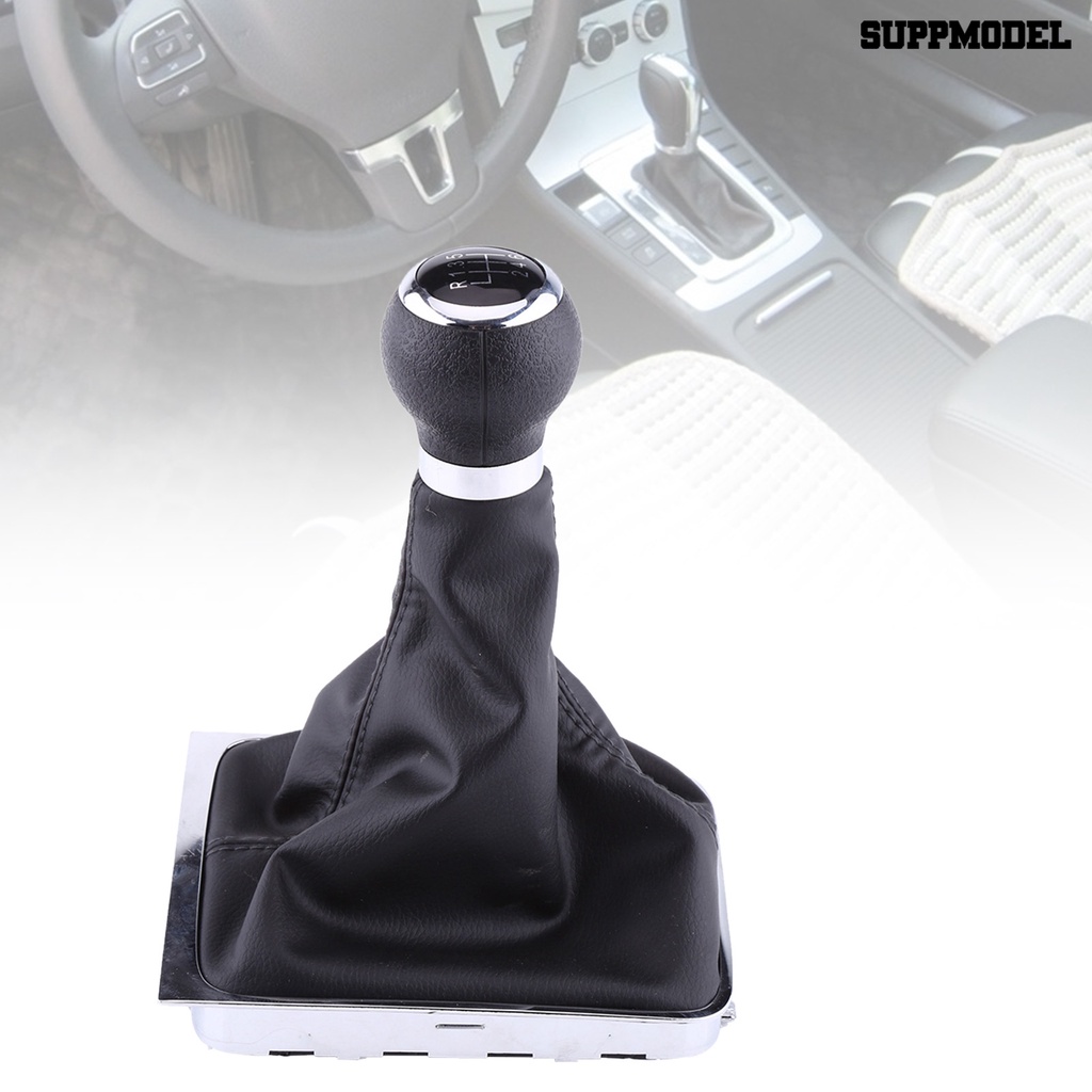 Suppmodel Shift Knob Manual 6 Percepatan Anti Gores / Debu Warna Hitam Untuk VW-Passat B6 2005-2012