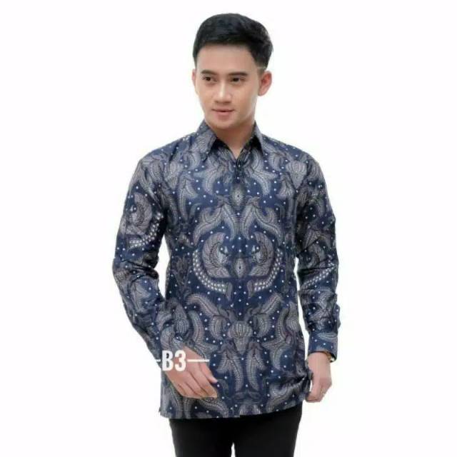 KEMEJA BATIK LENGAN PANJANG M L XL XXL / BATIK MODERN/