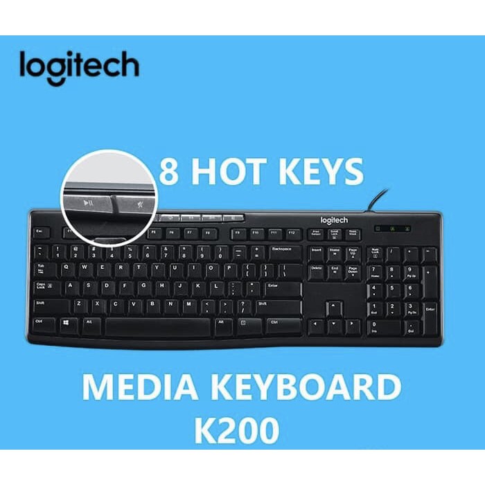 Keyboard Logitech K200 Multimedia - Keyboard Multimedia Logitech K200/MK200