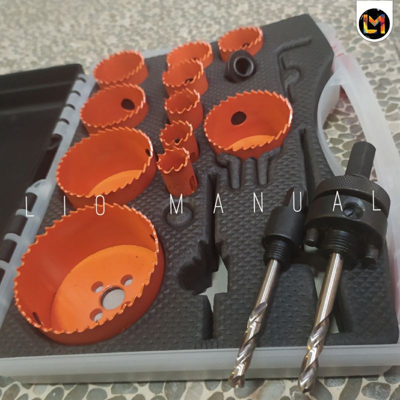 hole saw set besi mata gergaji pelubang besi set 11 pcs gergaji besi