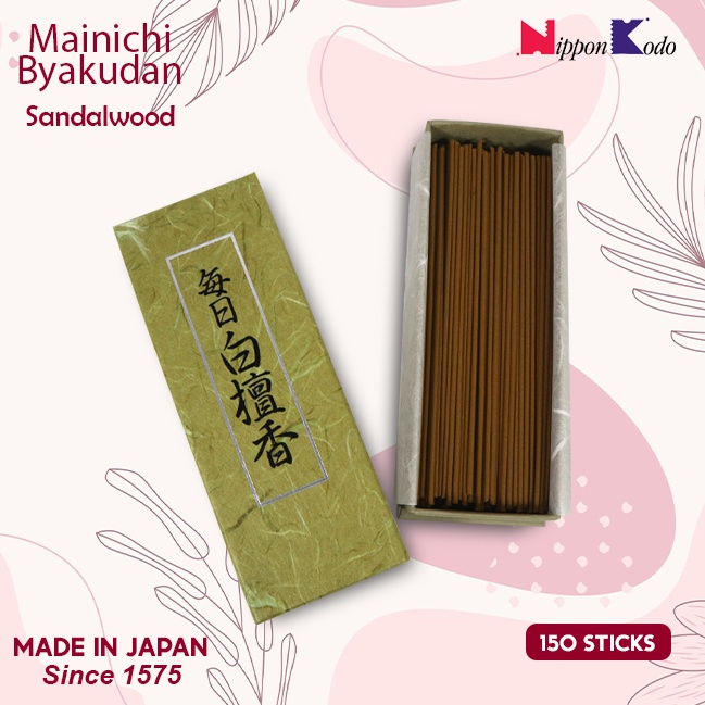 Dupa/Hio Jepang wangi harum Mainichi Byakudan Sandalwood 150 Stick