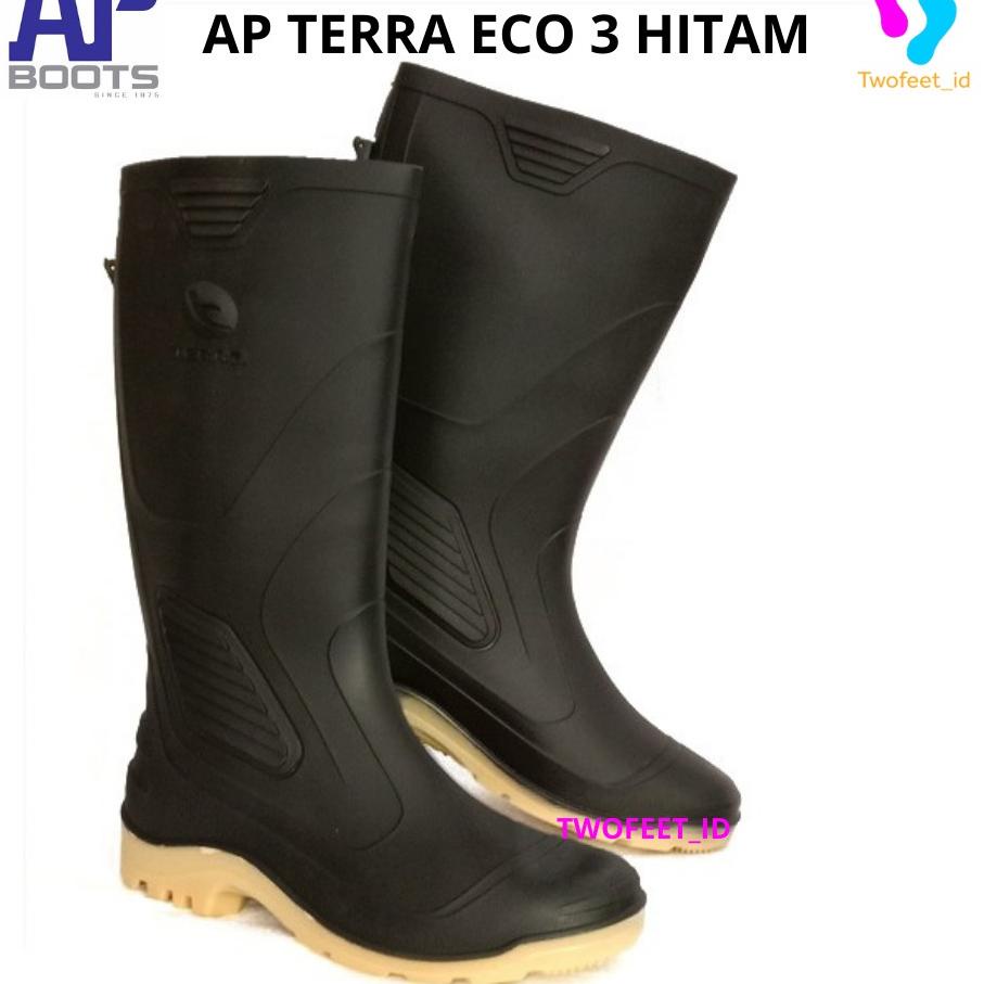 ★ SEPATU AP BOOTS TERRA ECO 3 HITAM - AP TERRA ECO 3 KARET TINGGI HITAM - AP BOOTS TERRA ECO 3 HITAM
