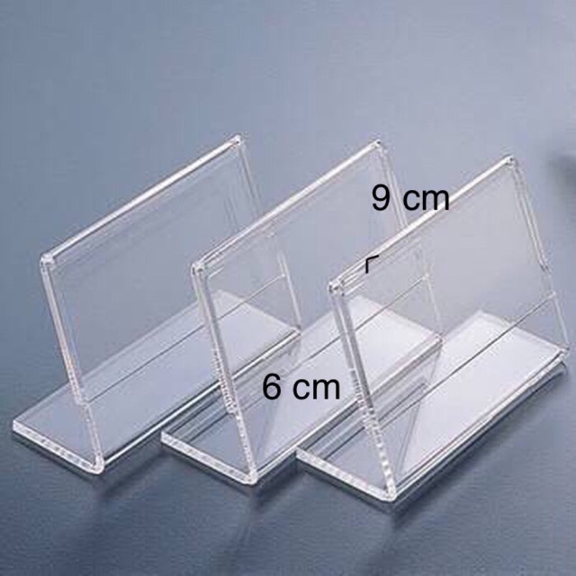 

Acrylic akrilik L price tag/label nama/ tent card A8/L kartu nama 6x9 cm