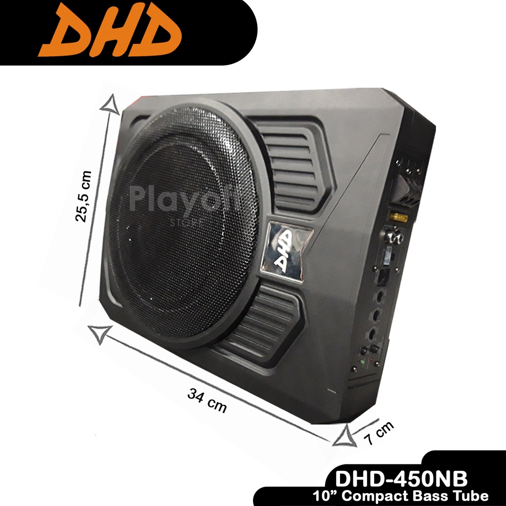 Subwoofer Slim Basstube DHD-450NB 10 inch BASS BOOST