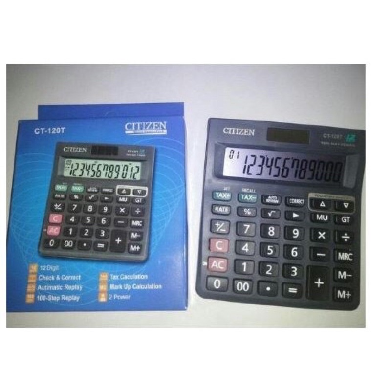 

Kalkulator Murah Ct 120T 12 Digit Calculator Dagang Ukuran 14cm