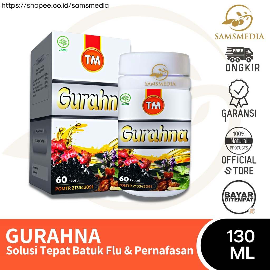 Kapsul Herbal 𝐆𝐔𝐑𝐀𝐇𝐍𝐀 | Herbal Gurah Alami Tanpa Rasa Sakit | Atasi Batuk Hidung Tersumbat Sinusitis